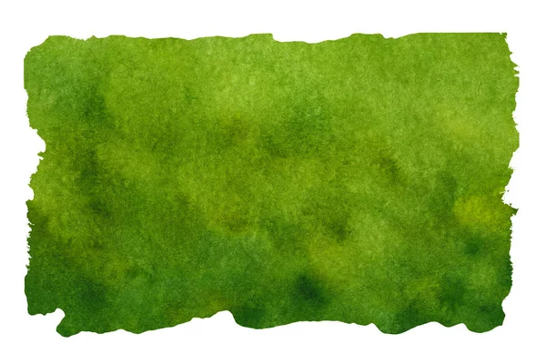 Krajina zelená akvarel tráva pole s rozmazané stromy pozadí, — Stock fotografie