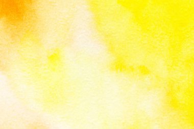 Sarı turuncu, soyut, suluboya, arka plan, resim ve metin için alan, kağıda elle boyanmış..