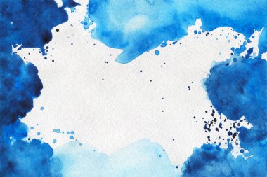 Açık mavi suluboya arkaplan kartviziti metin veya resim için boşluk.