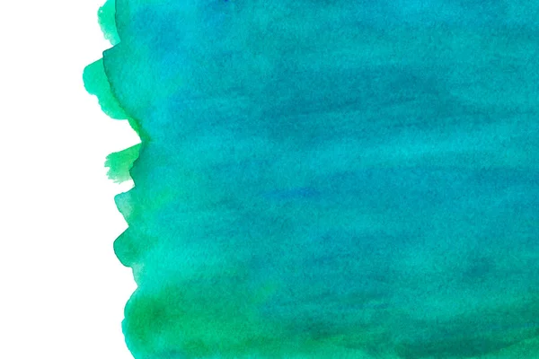 Green Splash Watercolor Mão Desenhada Papel Textura Fundo Cartão Visita — Fotografia de Stock