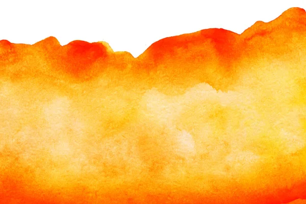 Żółty Pomarańczowy Ogień Abstrakcyjny Akwarela Chlapanie Tło Wizytówka Dla Tekst — Zdjęcie stockowe