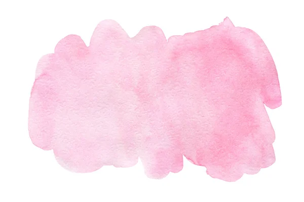 Rosa Stänk Akvarell Handritat Papper Textur Bakgrund Visitkort Med Utrymme — Stockfoto