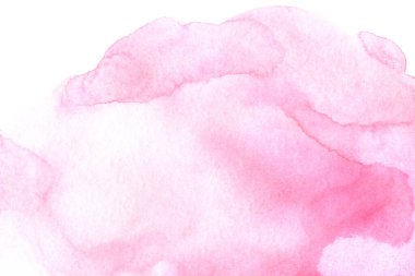 Pembe sıçrama göz kamaştırıcı renkli pastel duman suluboya el çizimi kağıt desenli arka plan kartviziti metin için boşluk.