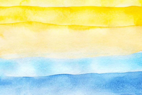 Illustration Aquarelle Abstrait Fond Mer Océan Plage Sable Dégradé Transition — Photo