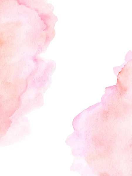 ピンクスプラッシュ魅力カラフルなパステル煙水彩手描き紙テクスチャ背景名刺付きスペーステキスト — ストック写真