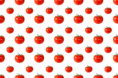 Domatesler kusursuz desenli arka plan. Düz renk tasarımı.