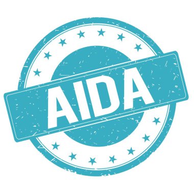 Aida damga işareti mavi mavi.