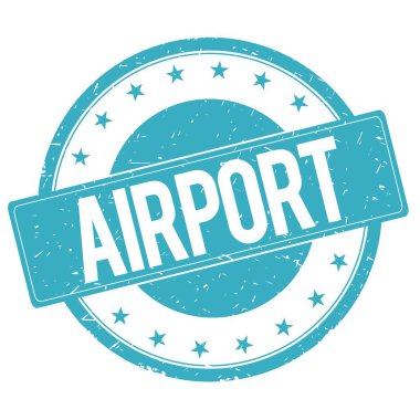 Havaalanı damga işareti mavi mavi.