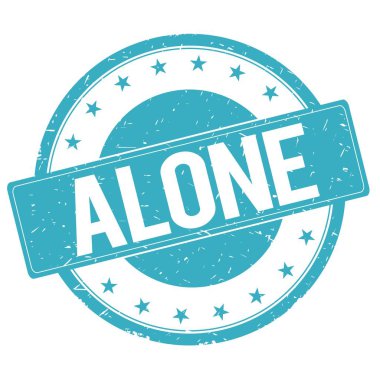 Yalnız damga işareti mavi mavi.