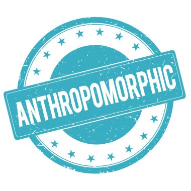 Antropomorfik damga işareti mavi mavi.