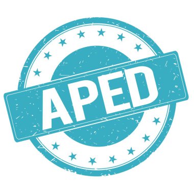 Damga işareti mavi mavi aped.