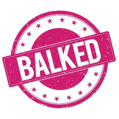 Damga işareti kırmızı pembe balked