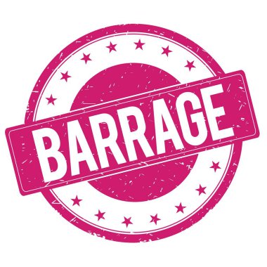 Baraj damga işareti kırmızı pembe