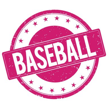 Beyzbol damga işareti kırmızı pembe