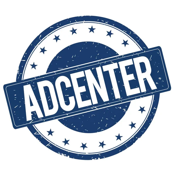 Adcenter-Stempelschild — Stockfoto