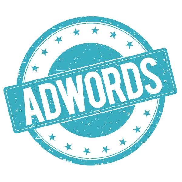 Timbre ADWORDS signe cyan bleu . — Photo