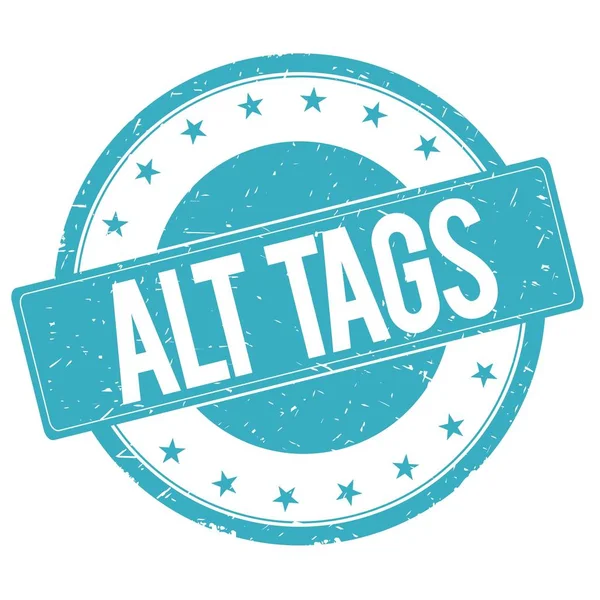 Alt Tags stempel teken cyaan blauw. — Stockfoto