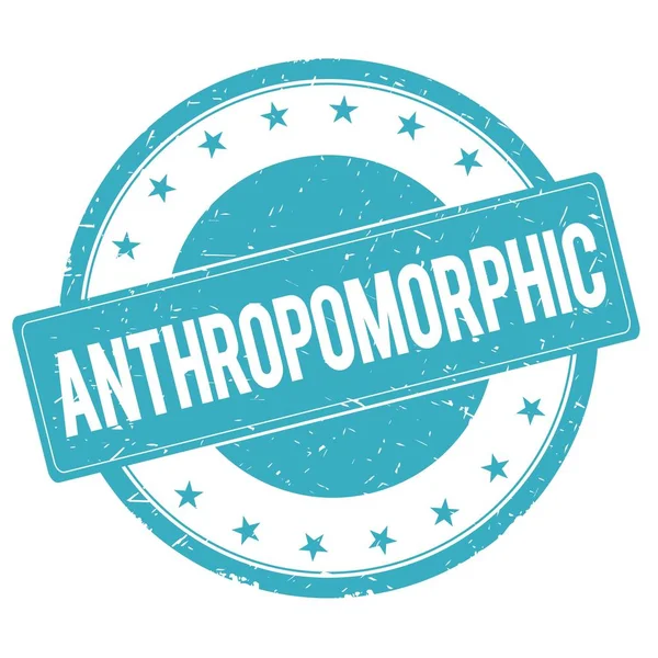 Antropomorfik damga işareti mavi mavi.