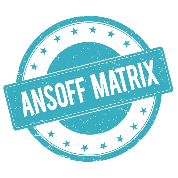 Ansoff matris damga işareti mavi mavi.