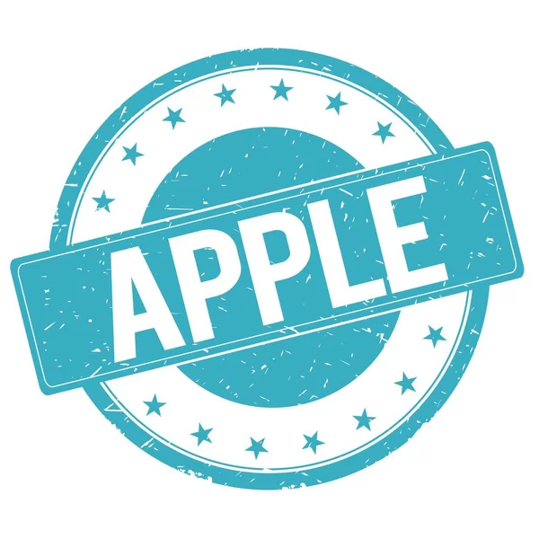 Apple znaczek znak cyan niebieski. — Zdjęcie stockowe