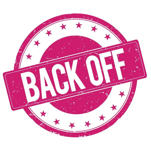 Back-Off stämpel tecken magenta rosa — Stockfoto