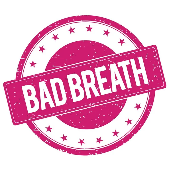 BAD-BREATH stamp sign magenta pink