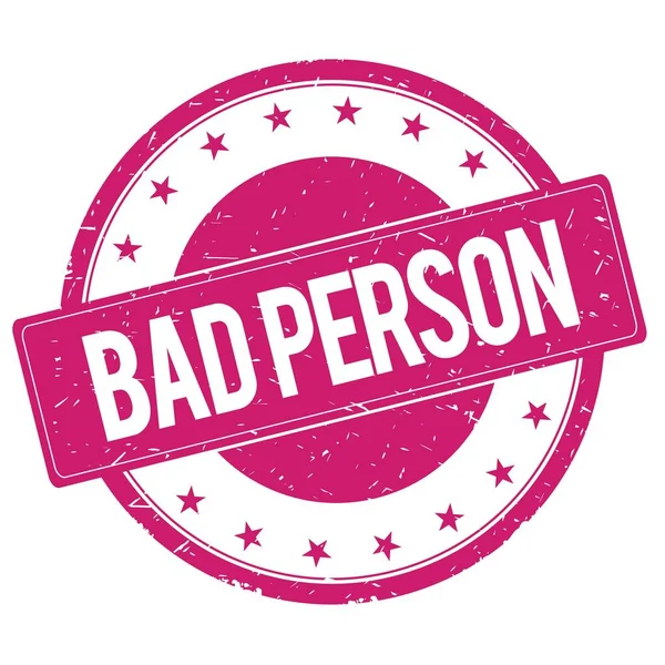 BAD-PERSON stamp sign magenta pink — Stock Photo, Image