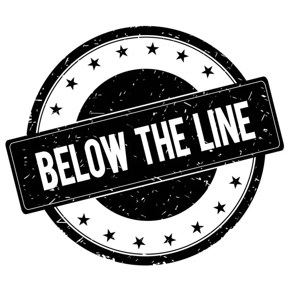 BELOW THE LINE stamp sign black. — Stock Photo, Image