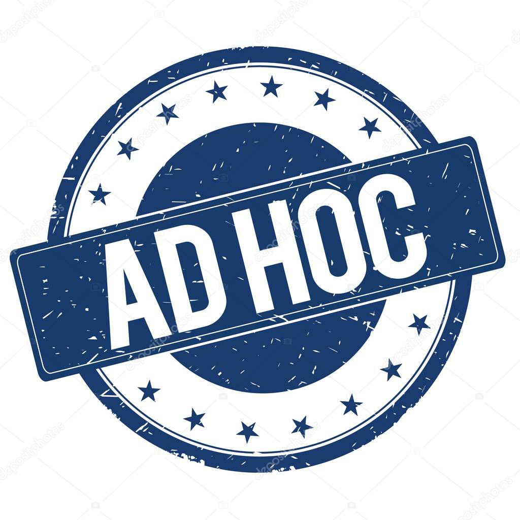 AD HOC stamp sign