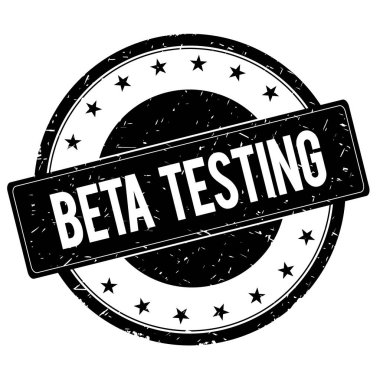 Beta test damga işareti siyah.