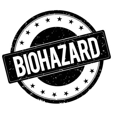 Biohazard damga işareti siyah.