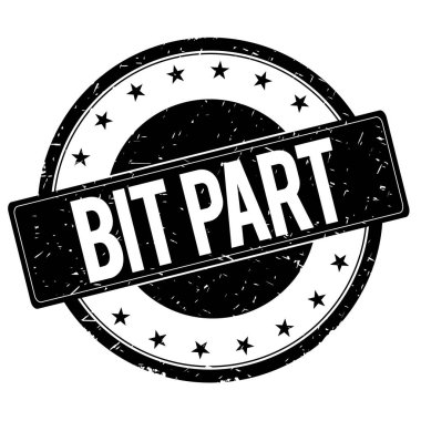 Bit parçası damga işareti siyah.