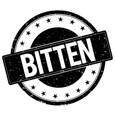 Isırıldı damga işareti siyah.