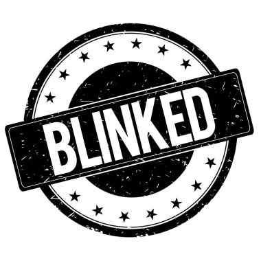 Göz kırptın damga işareti siyah.