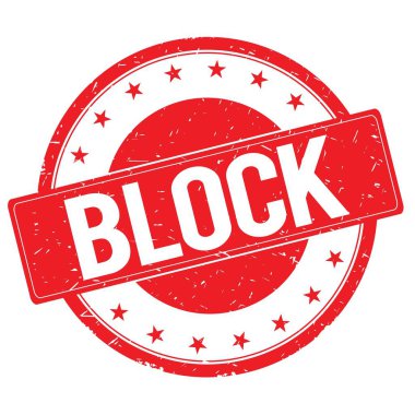 Blok damga işareti kırmızı