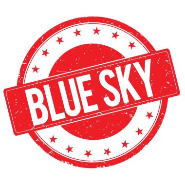 Mavi gökyüzü damga işareti kırmızı