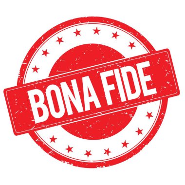 Bona Fide damga işareti kırmızı