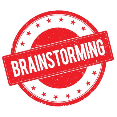 Beyin fırtınası damga işareti kırmızı