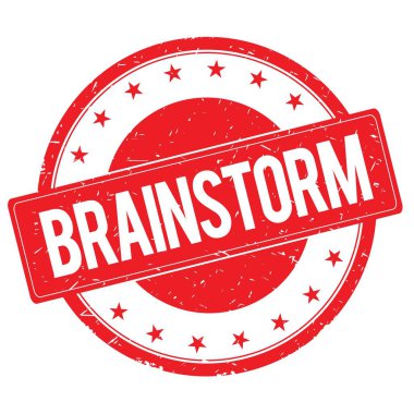 Beyin fırtınası damga işareti kırmızı