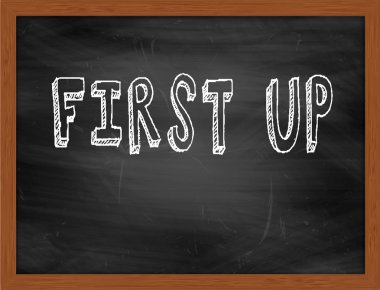 İlk metin Siyah Kara tahta yazma elinizi kaldırın