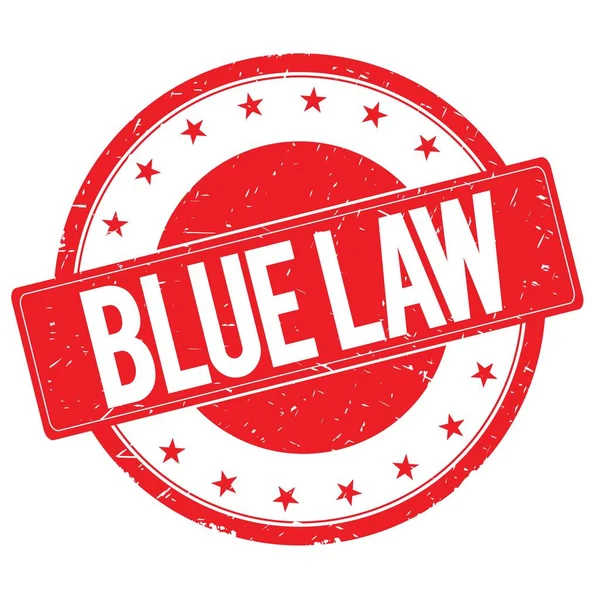 Prawo niebieski znaczek znak czerwony — Zdjęcie stockowe