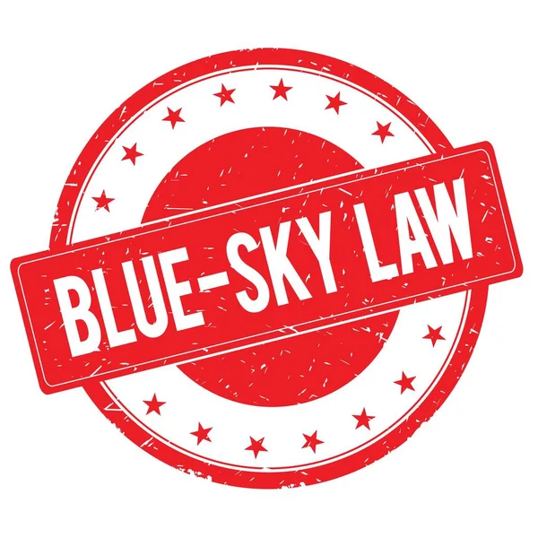 Niebieski niebo prawo znaczek znak czerwony — Zdjęcie stockowe