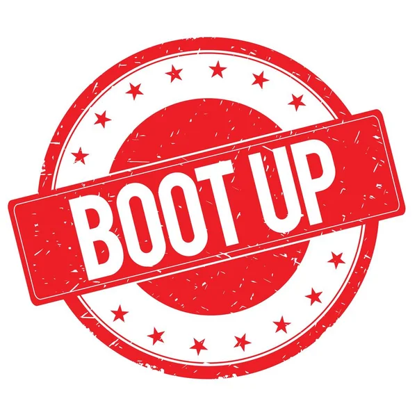 BOOT UP stamp sign red — Stock Photo, Image
