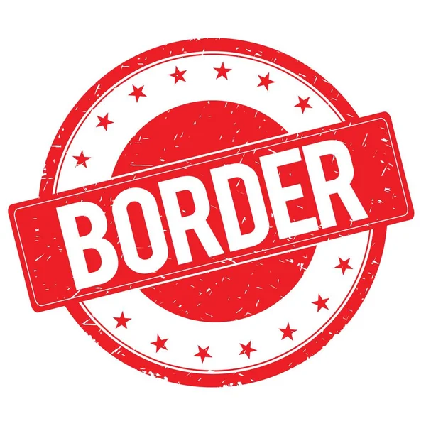 BORDER stamp sign red — Stock Photo, Image