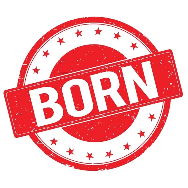 BORN stamp sign red — Stock Photo, Image