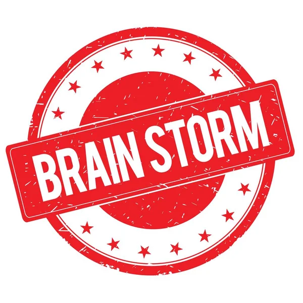 BRAIN STORM timbro rosso — Foto Stock