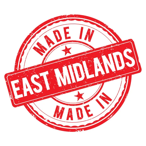 Fabricado no selo EAST MIDLANDS — Fotografia de Stock