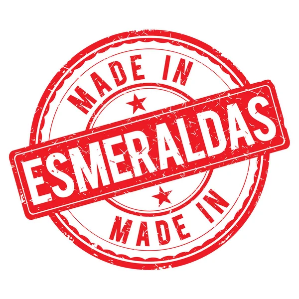 Fabricado en sello ESMERALDAS —  Fotos de Stock