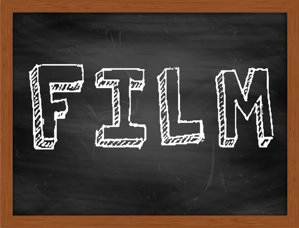FILM  hand writing text on black chalkboard — Stock Photo, Image