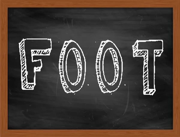 FOOT  hand writing text on black chalkboard — Stock Photo, Image